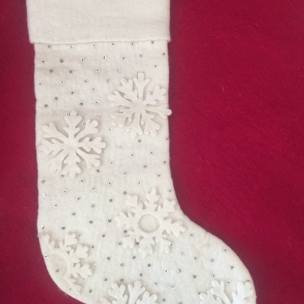 West Elm Snowflake Stocking